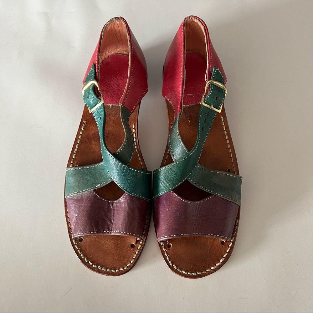 Handcrafted Leather Multicolores Sandals